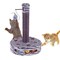 Pet Adobe Interactive Cat Scratching Pole, Built-In Rolling Ball and Track Toy for Adult Cats and Kitten 700925PXL - alternate 1